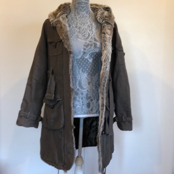 Yag Couture Jackets & Blazers - Faux fur winter utility coat jacket